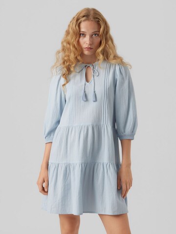 VERO MODA Blousejurk 'Pretty' in Blauw: voorkant