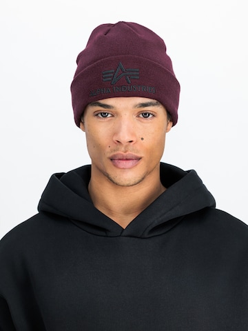 Bonnet ALPHA INDUSTRIES en rouge : devant