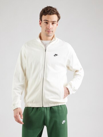 Giacca di felpa 'CLUB' di Nike Sportswear in bianco: frontale