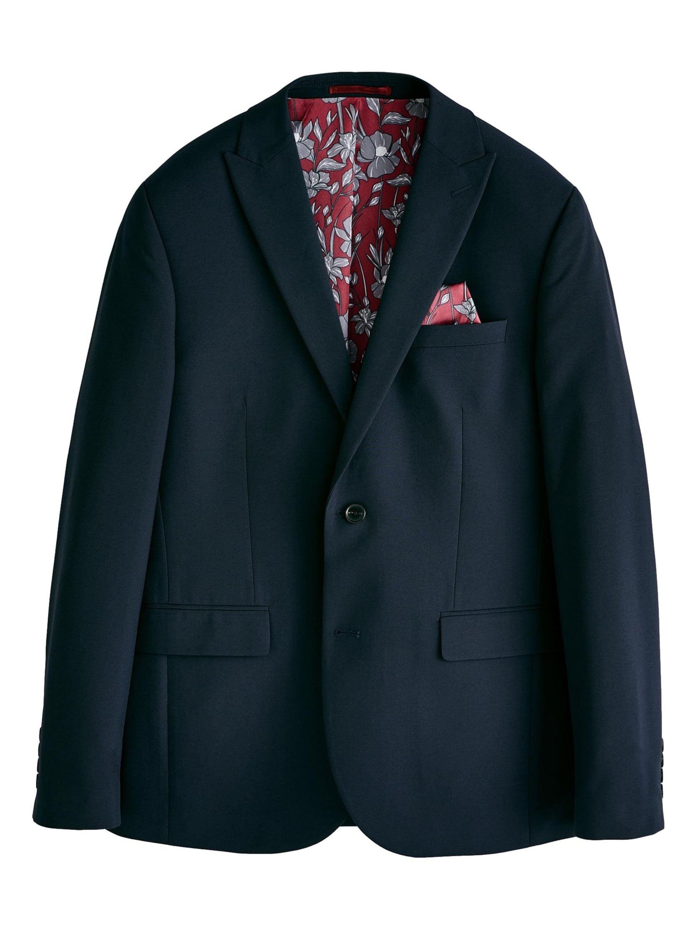 Next Средняя посадка Пиджак в Синий: спереди