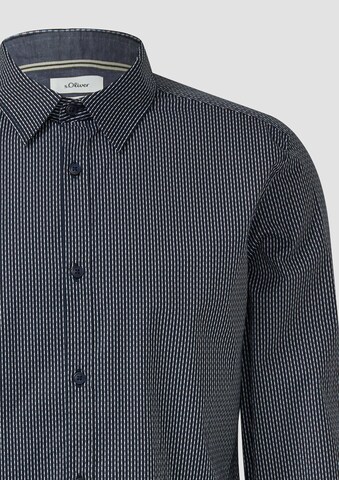 Coupe slim Chemise s.Oliver en bleu
