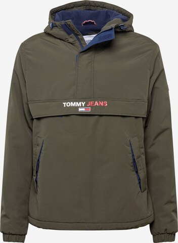 Coupe regular Veste mi-saison Tommy Jeans en vert : devant