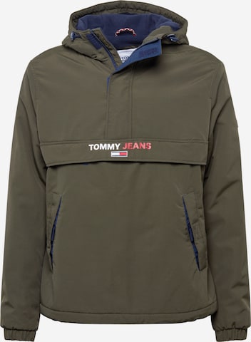 Tommy Jeans Regular Fit Jacke in Grün: predná strana