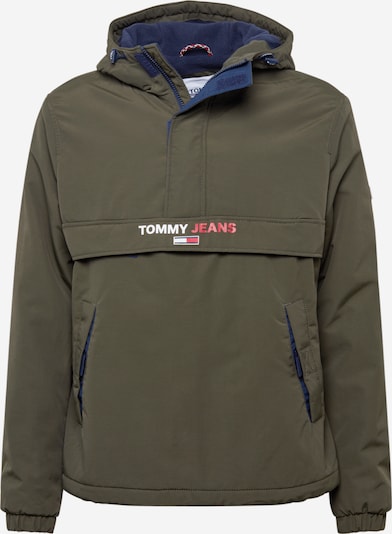 Tommy Jeans Tussenjas in de kleur Olijfgroen, Productweergave