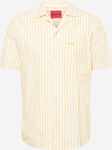 HUGO - Regular Fit Camisa 'Ellino' em amarelo: frente