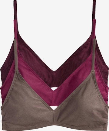 Triangle Hauts de bikini The Set en marron : devant