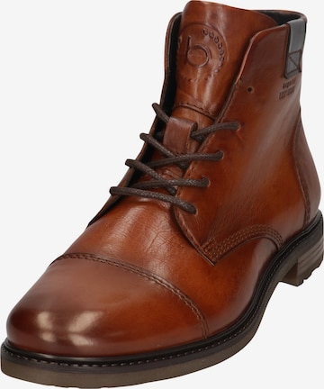 Boots stringati di bugatti in marrone: frontale
