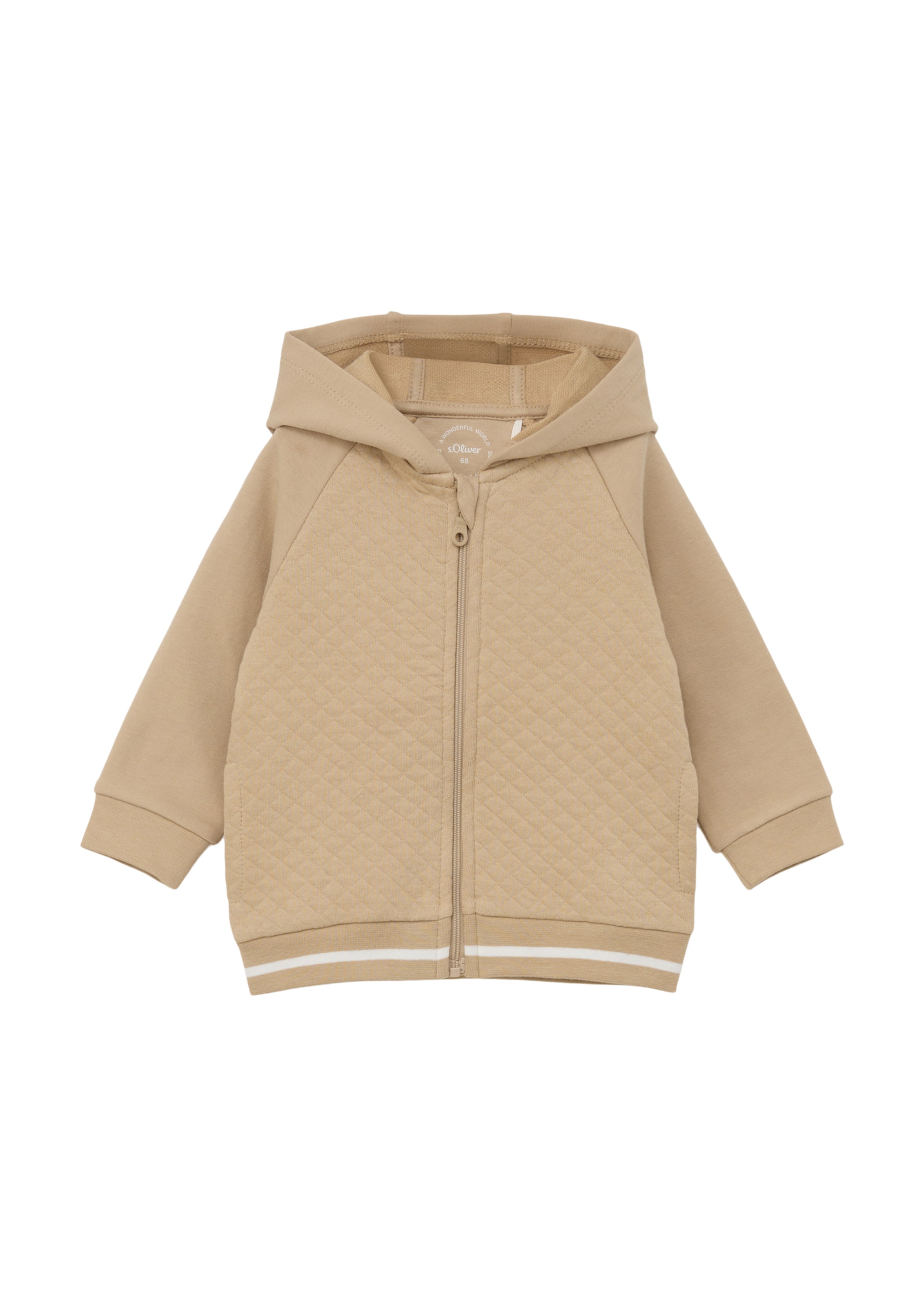 Veste de survêtement s.Oliver en beige : devant