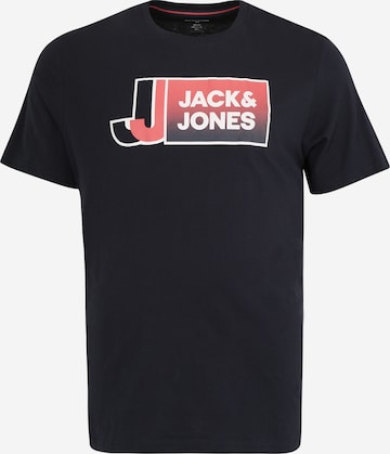 zils Jack & Jones Plus T-Krekls 'LOGAN': no priekšpuses