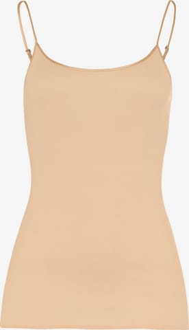 Hanro Top ' Cotton Seamless ' in Beige: front