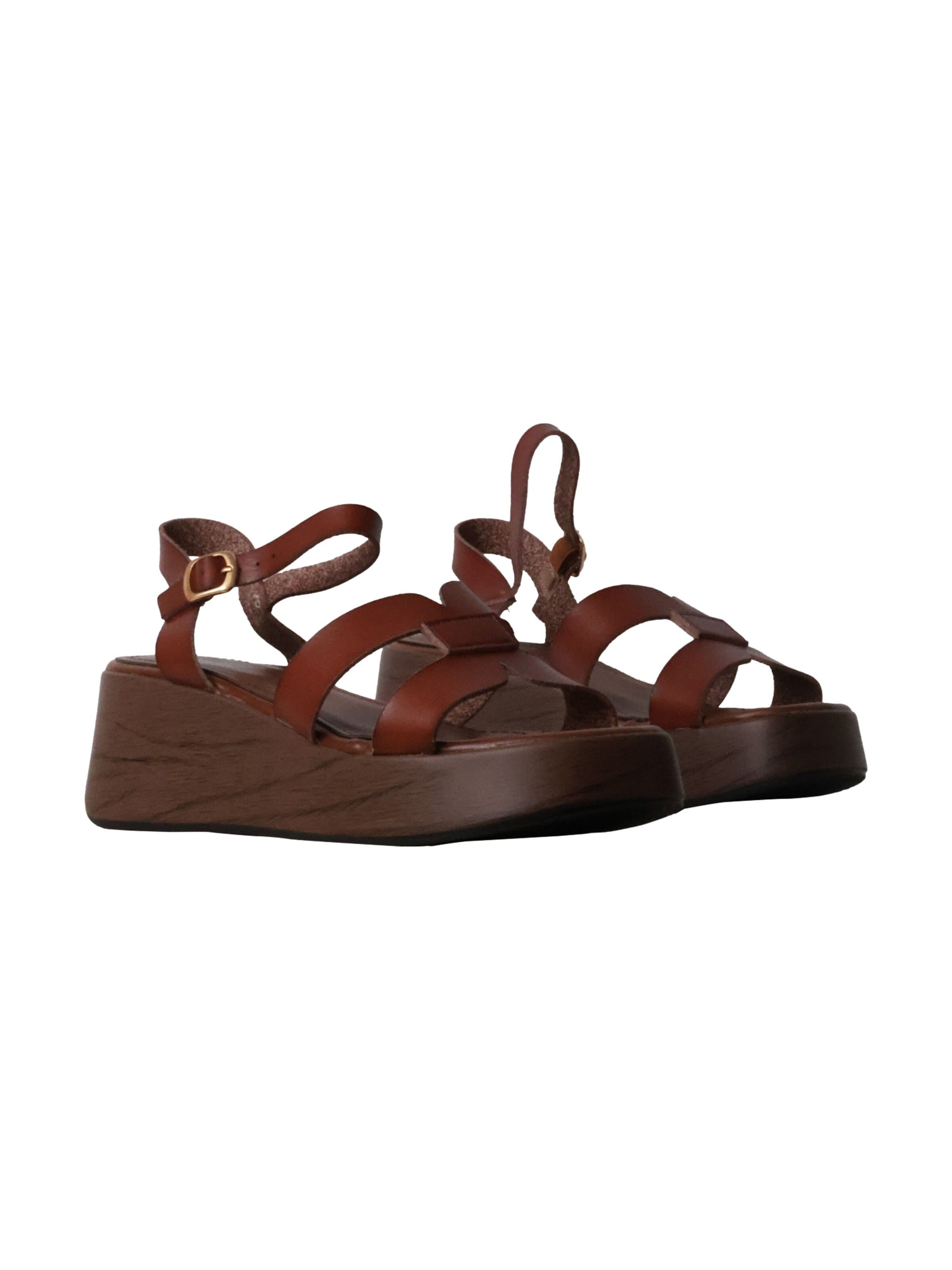 Sandalo 'Hohe Riemchensandalen von R and BE' di Super Mode in marrone