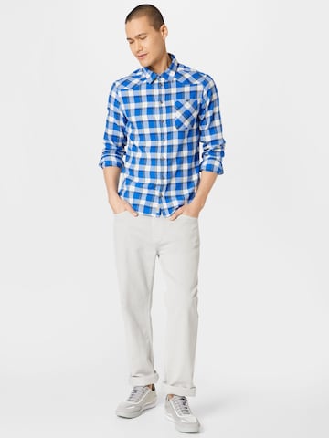 BLEND Slim fit Button Up Shirt in Blue