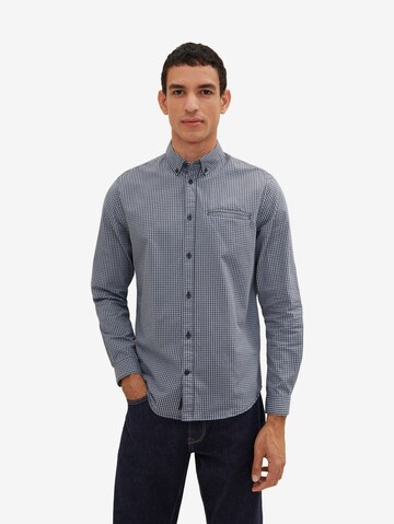 Coupe regular Chemise TOM TAILOR en bleu