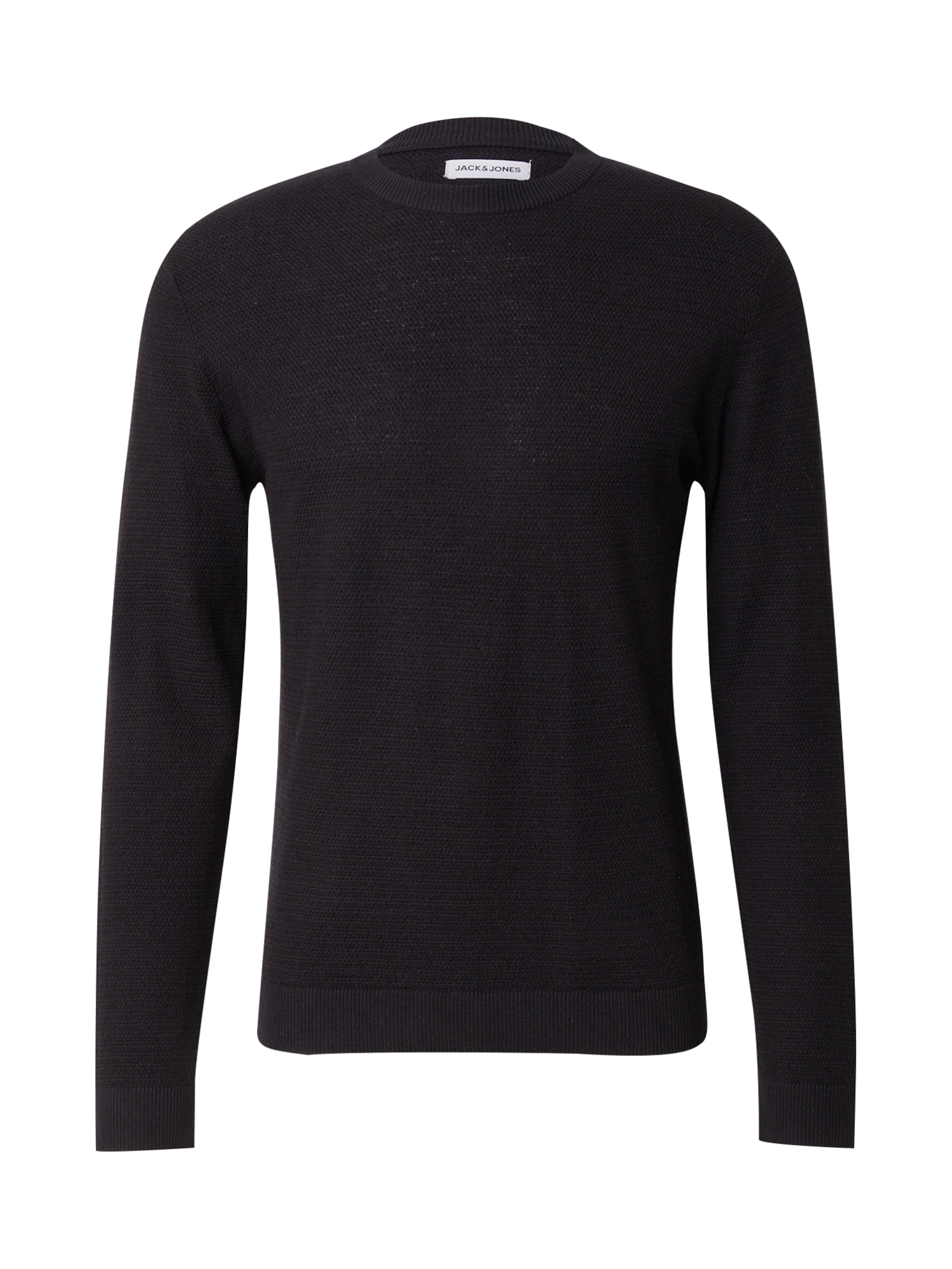 JACK & JONES Πουλόβερ 'JJBRADY' σε μαύρο: μπροστά