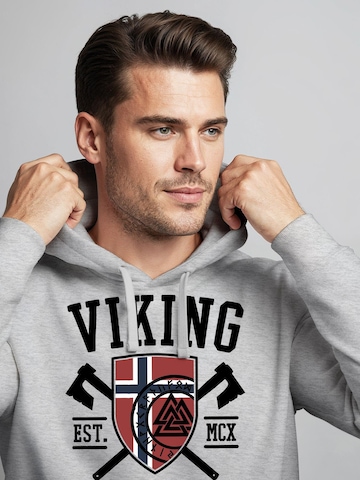 Neverless Sweatshirt 'Viking' in Grey
