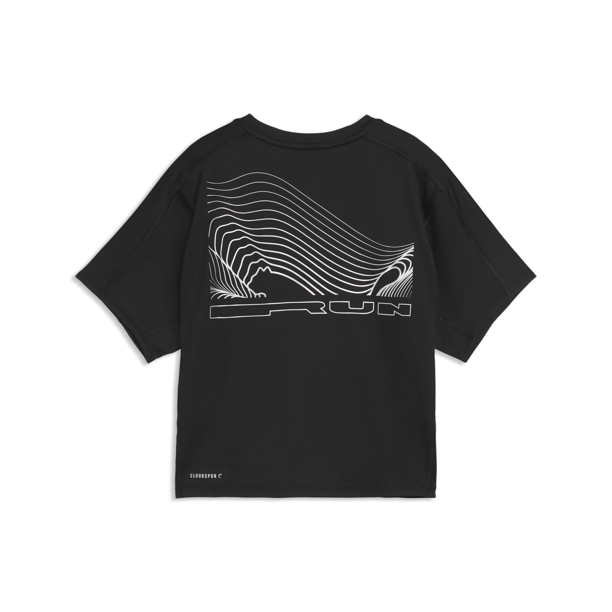 PUMA Performance shirt 'Brightstride Cloudspun' in Black