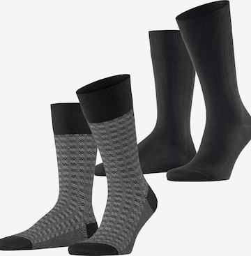 ESPRIT Socken 'Houndstooth 2-Pack' in Schwarz: Vorderseite