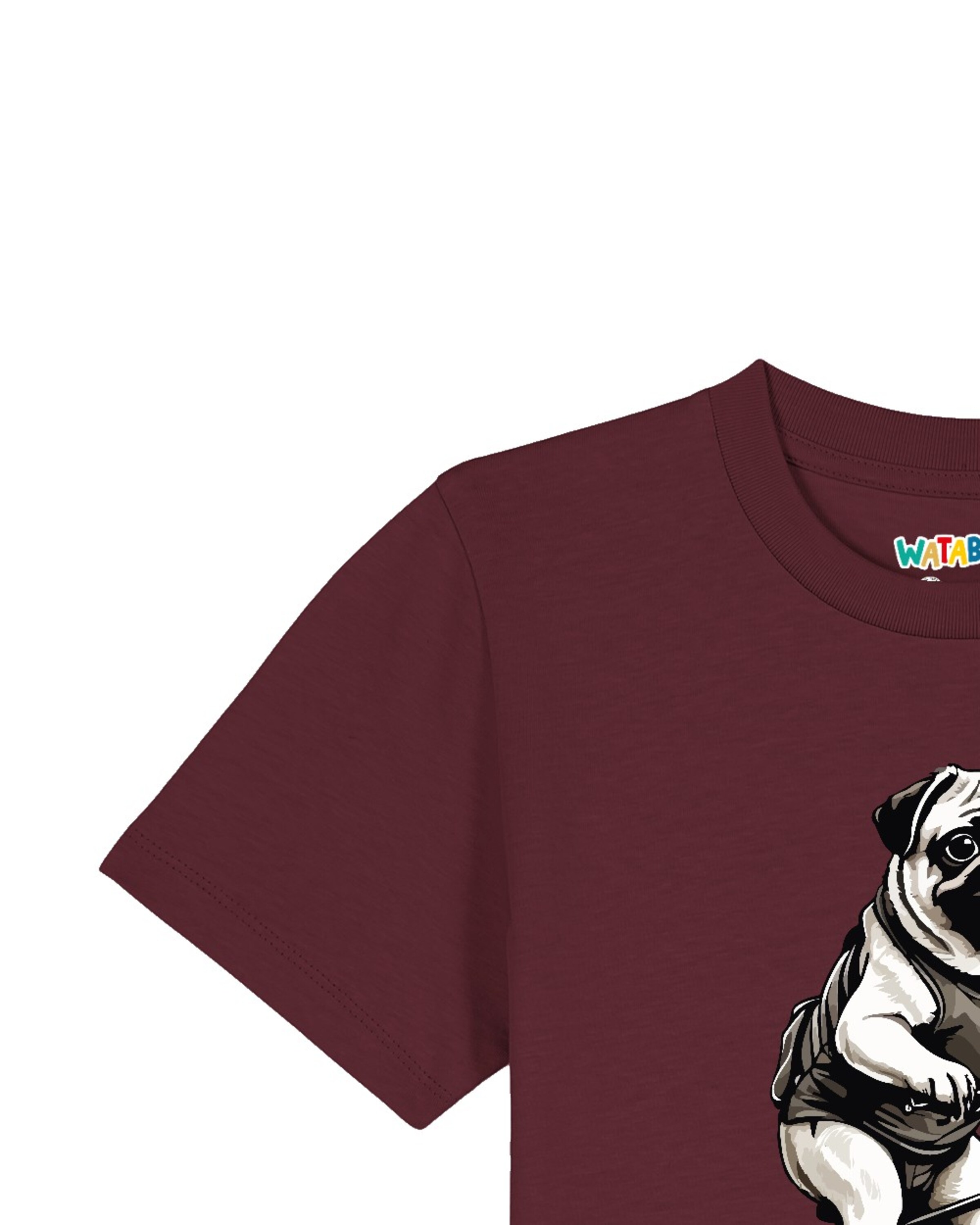 watabout.kids Shirt 'Mops auf Fahrrad' in Rood