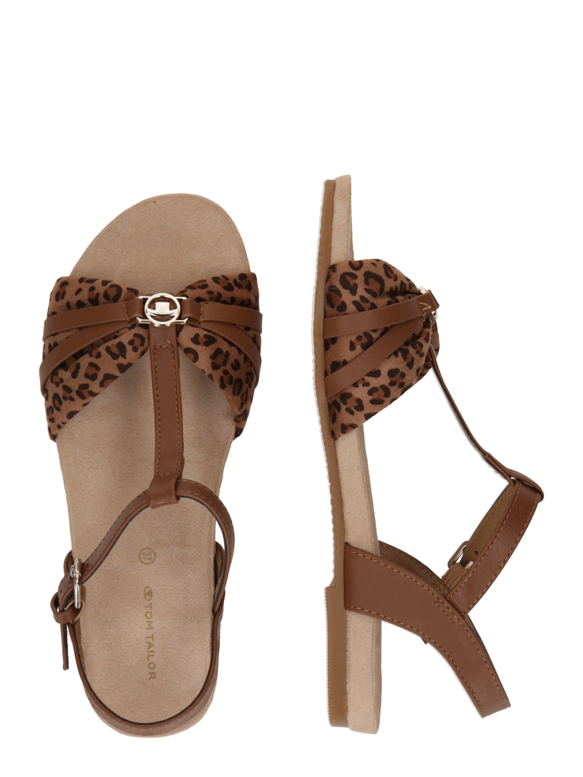 TOM TAILOR Strap Sandals in Brown