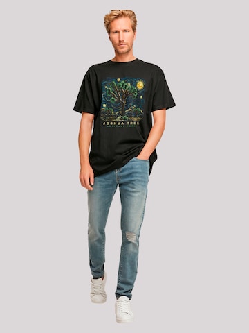 T-Shirt 'US National Parks Joshua Tree Oil On Canvas Style' F4NT4STIC en noir