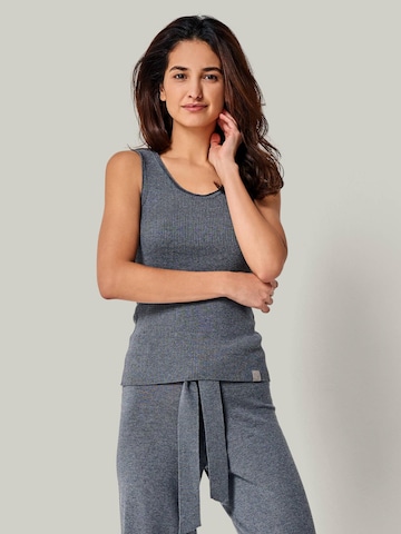 Tops en tricot 'TOP BLOSSOM - Geripptes Merino Top mit Rundhals' YOU LOOK PERFECT en gris