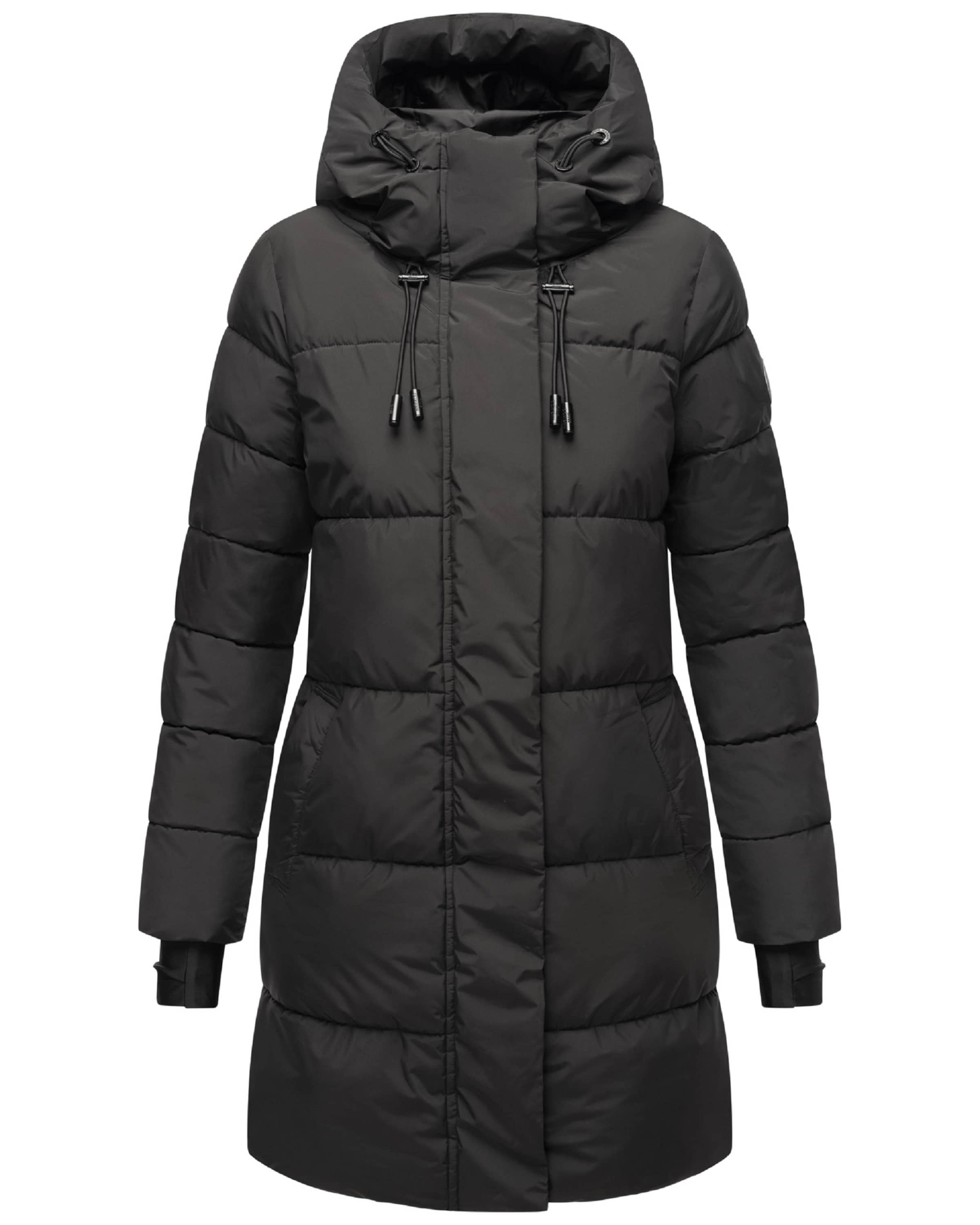 MARIKOO Χειμερινό παλτό 'Kaituu XVI' σε μαύρο: μπροστά