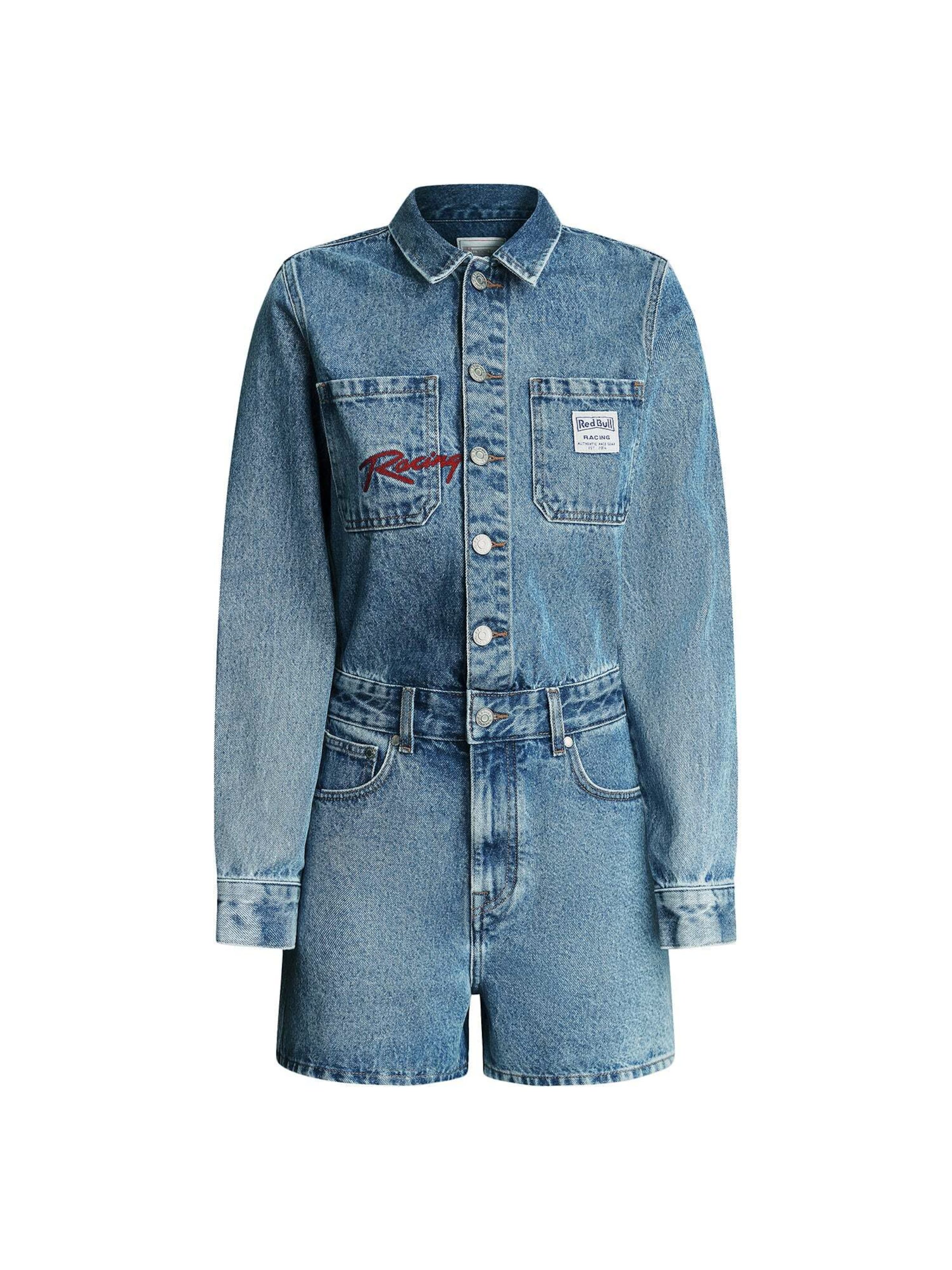 Red Bull Racing x Pepe Jeans Jumpsuit 'Pitlane' in Blue: front