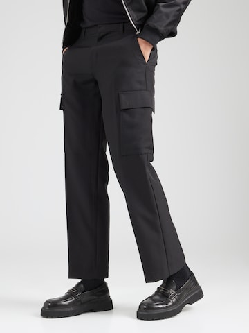 JACK & JONES - regular Pantalón cargo en negro: frente