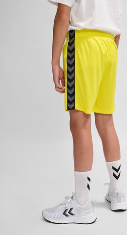 Regular Pantalon de sport 'AUTHENTIC PL ' Hummel en jaune