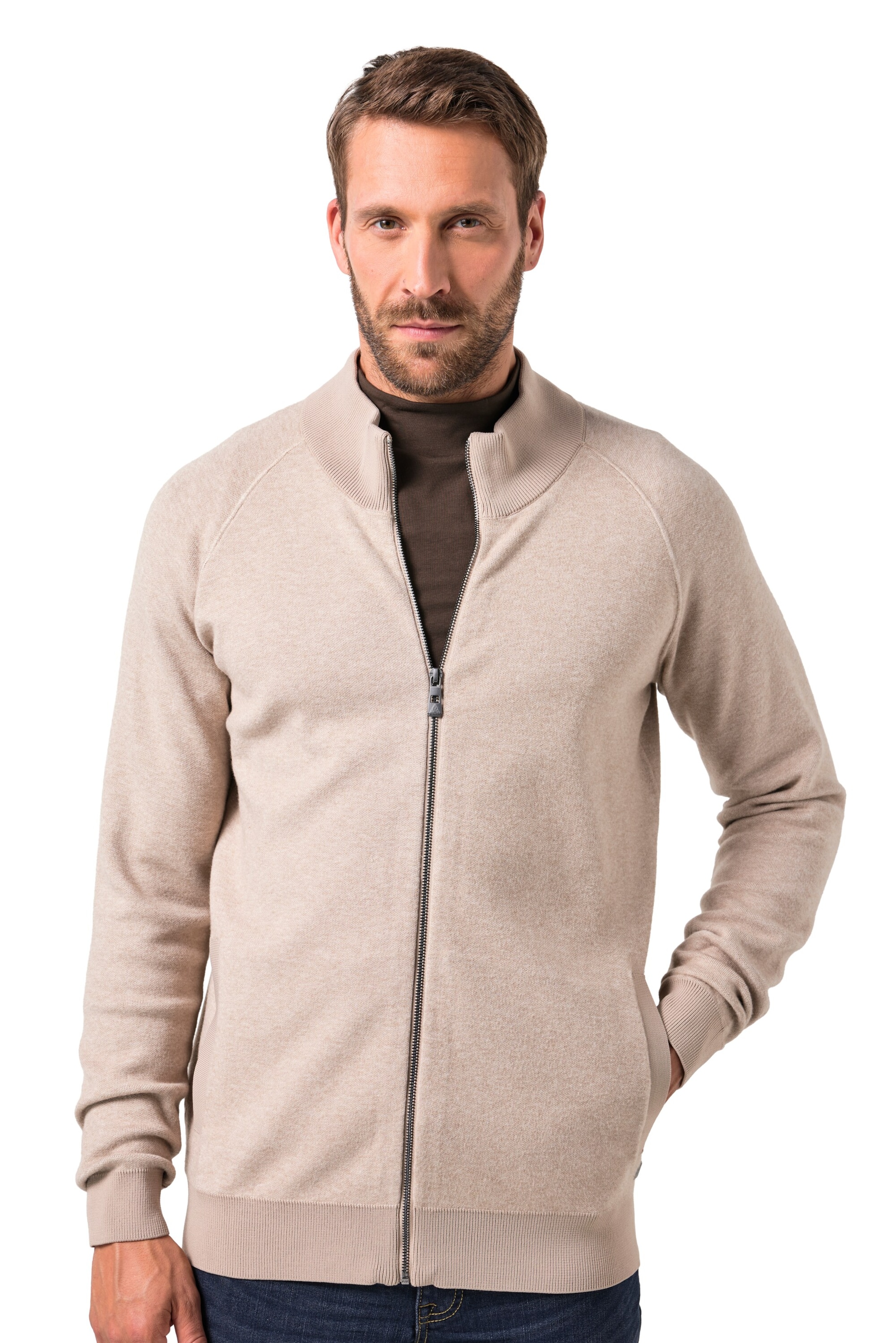 JP1880 Knit cardigan in Beige: front