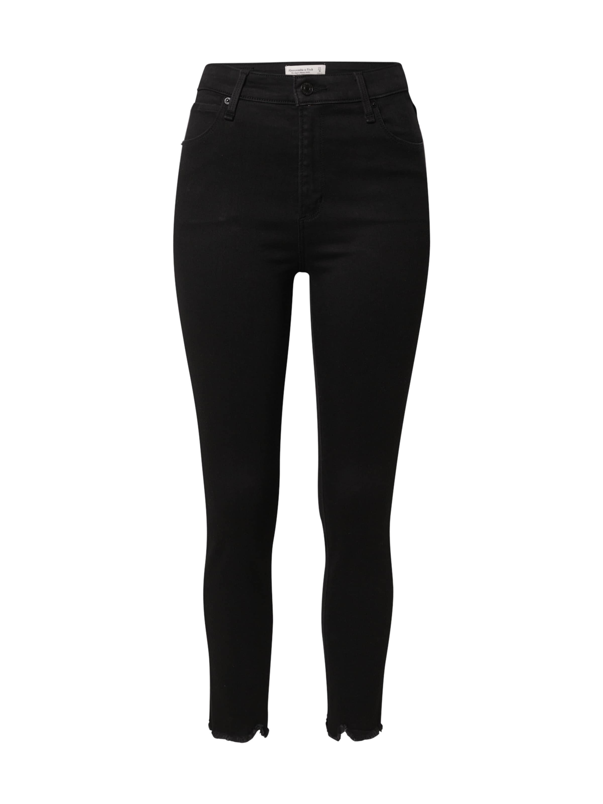 Abercrombie & Fitch Skinny Jeans in Zwart: voorkant