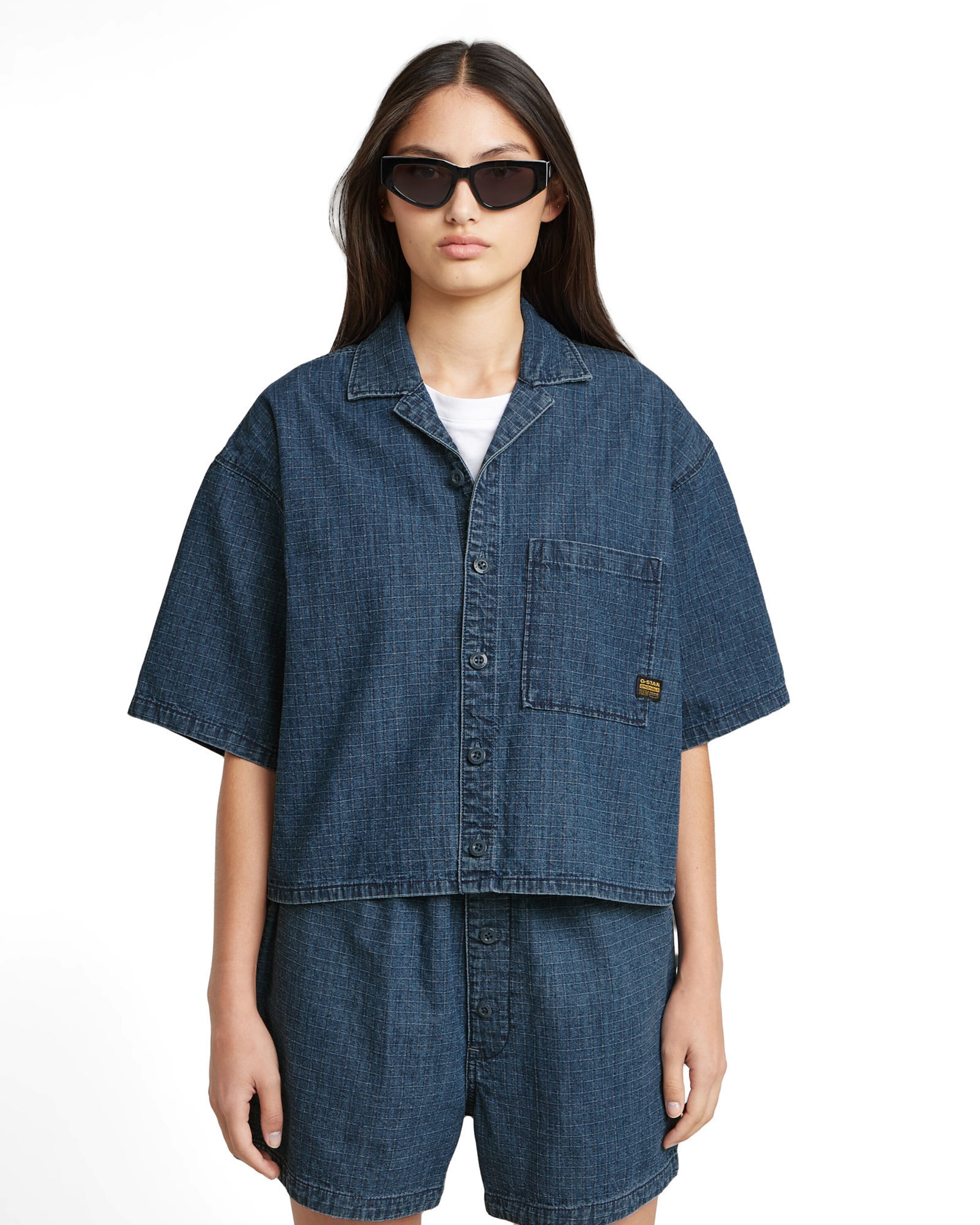 G-STAR Blouse in Blue: front