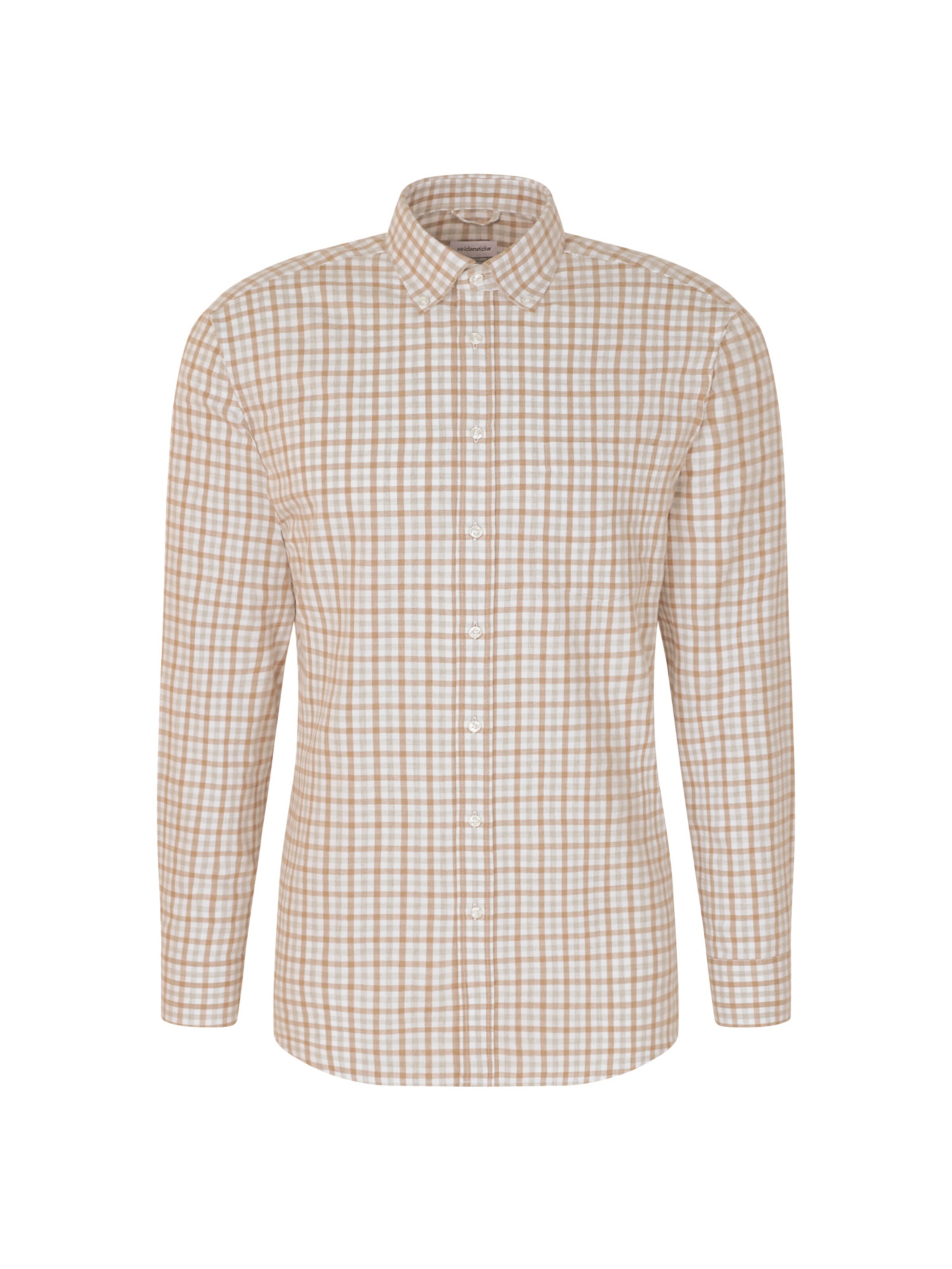 SEIDENSTICKER Regular Fit Hemd in Beige: Vorderseite