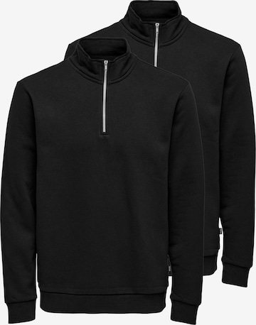 Only & Sons Sweatshirt 'Ceres' in Black: front