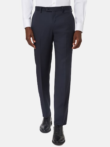 Coupe slim Pantalon à plis Boggi Milano en bleu : devant