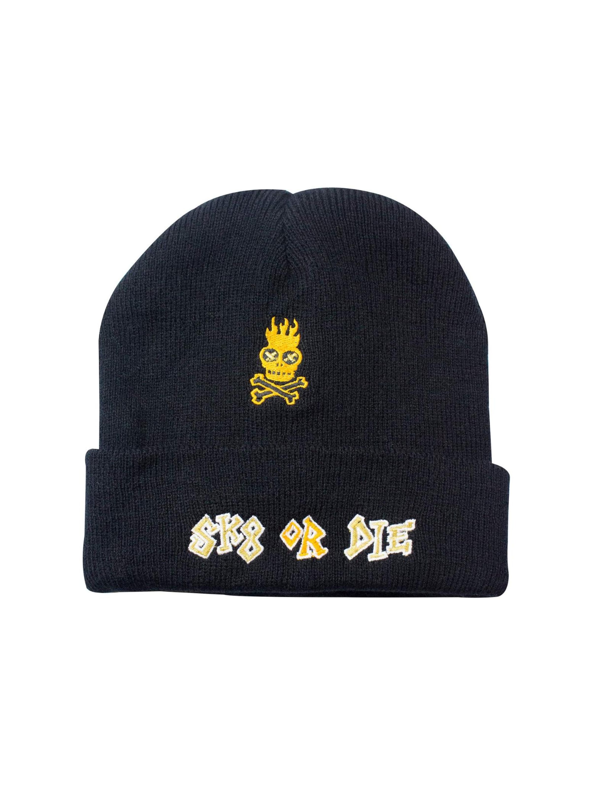 King Kameha Muts 'SkateorDie' in Zwart: voorkant