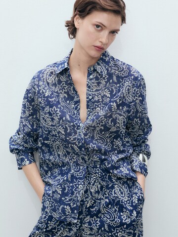 MANGO Blouse 'NEMO' in Blue: front