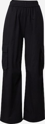 PULZ Jeans Loose fit Cargo Pants 'WILMA' in Black: front
