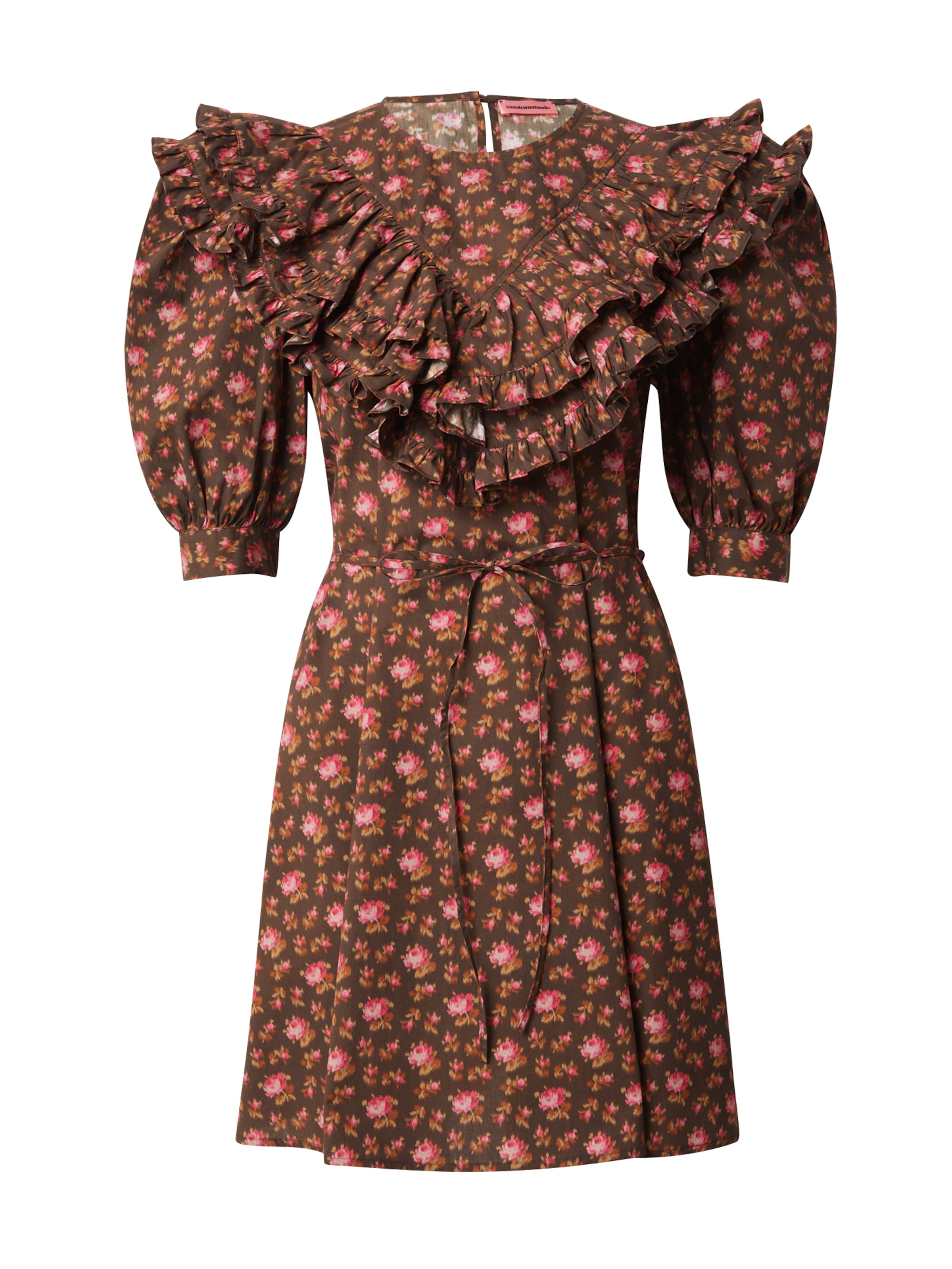 Custommade - Vestido 'Jeena' em castanho: frente