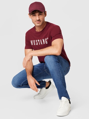 MUSTANG T-Shirt 'Alex' in Rot