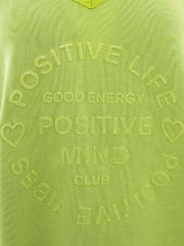 Zwillingsherz Sweatshirt 'Positive Mind' i grøn