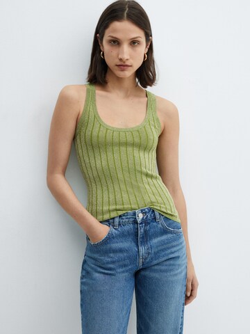 MANGO Knitted Top 'KLAN' in Green