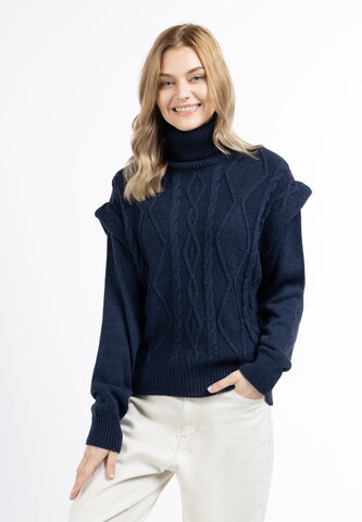 DreiMaster Vintage Sweater 'Naemi' in Blue: front