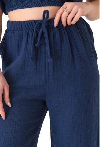 WENOR Wide Leg Hose 'Eleni' in Blau