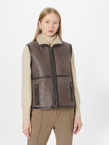 Gipsy Bodywarmer 'Otila' in Bruin: voorkant