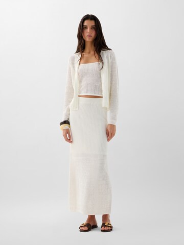 Scalpers Pointelle White Skirt ' ' in Weiß: Vorderseite