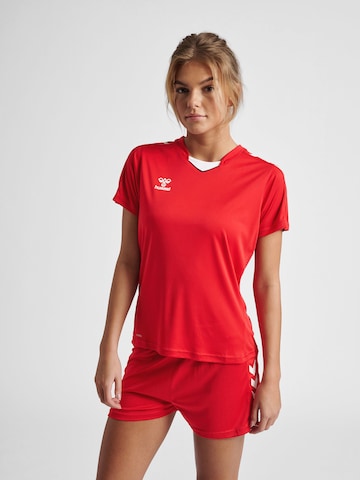 Hummel - Camisa funcionais em vermelho: frente