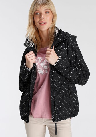 Ragwear Outdoor Jacket 'DIZZIE DOTS O' in Black: front