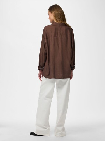 Chemisier 'PCPia' PIECES en marron