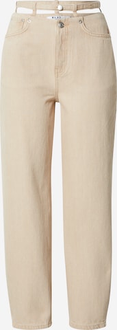 NA-KD Tapered Jeans in Beige: front